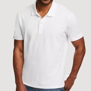 EDDIE BAUER MENS CLASSIC WHITE POLO